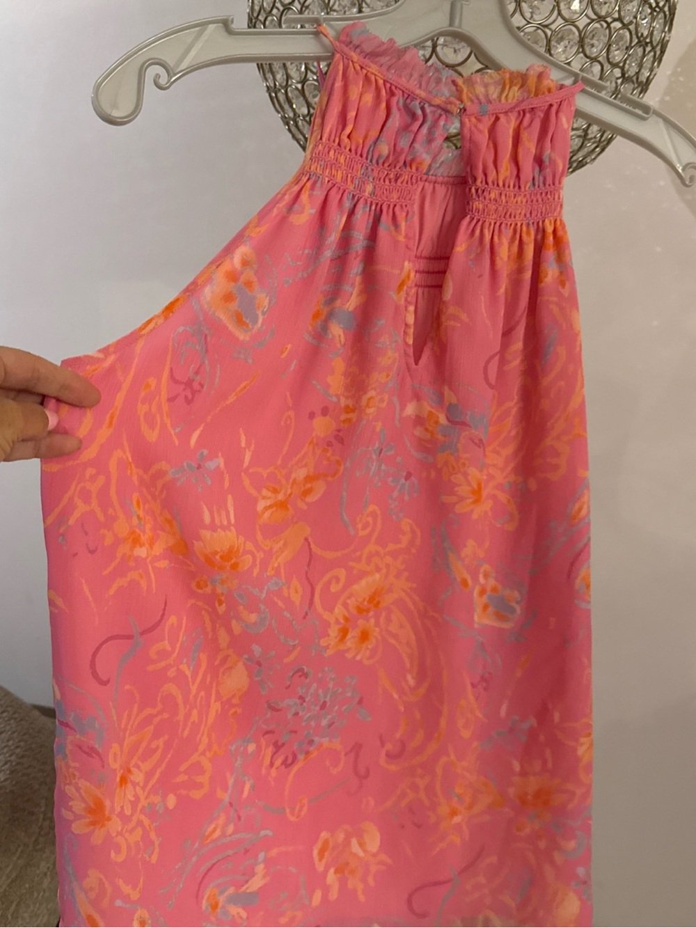 Ramy Brook Harlie Paisley Halter Neck Tank Top, Pink sz XS - Picture 4 of 5